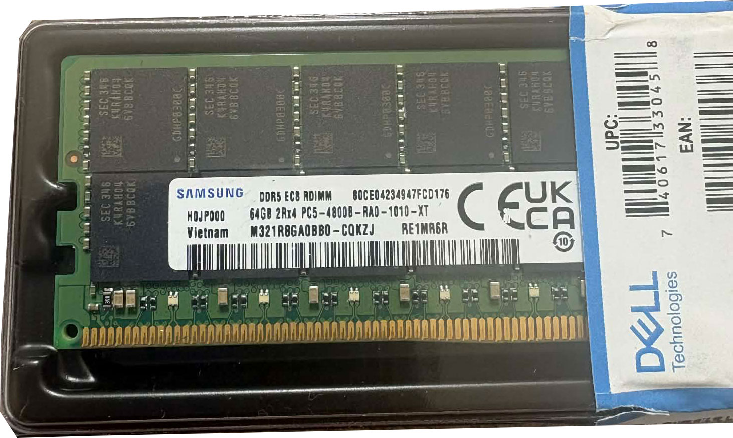 Samsung 1x 64GB DDR5-4800 RDIMM PC5-38400R Dual Rank x4 Module